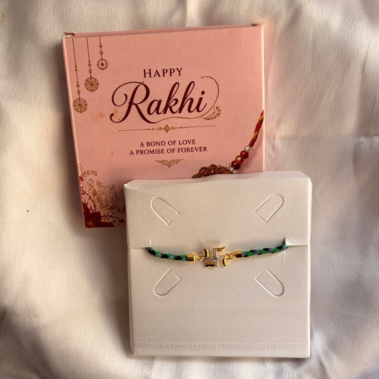 Classic Swastik Adjustable Push Pull Rakhi