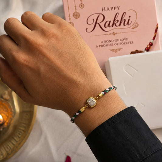 Statement Stone Adjustable Push Pull Rakhi