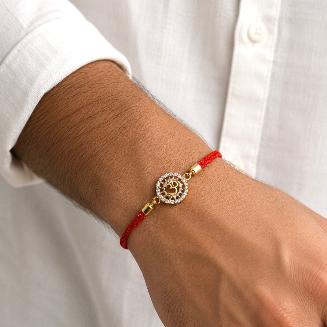 Om Adjustable Push Pull Rakhi