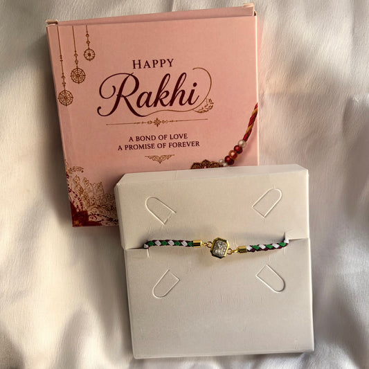 Statement Stone Adjustable Push Pull Rakhi