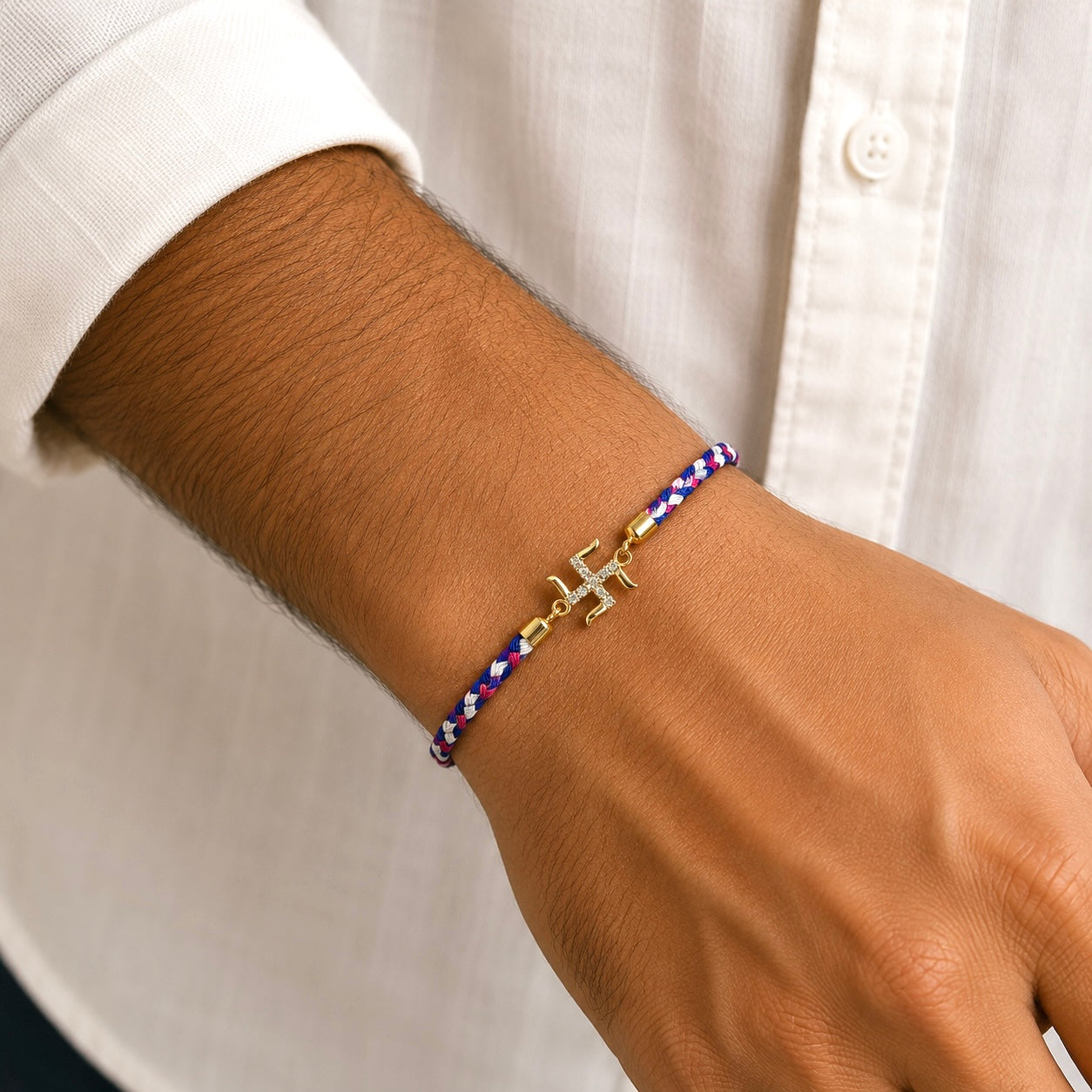 Swastik Adjustable Push Pull Rakhi